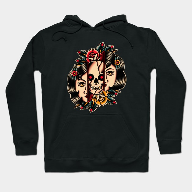 Women skull Hoodie by ILLUSTRA.13